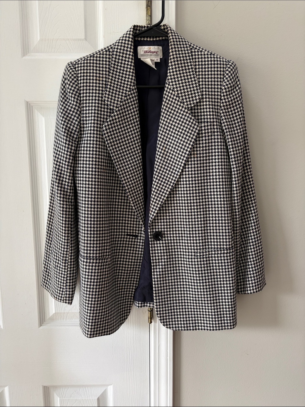 Worthington Black and White Houndstooth Blazer Woman Blazer